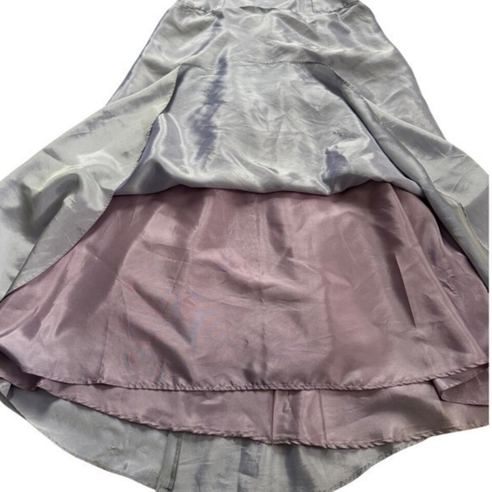 Jim Hjelm Vintage Iridescent Lavender Taffeta Strapless Gown Dress 12 Coquette - Picture 6 of 11